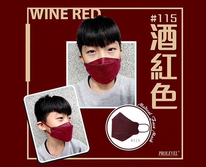 KF韓式立體口罩 #115 酒紅色|系列