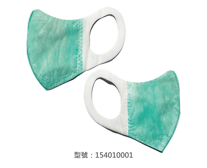 3D立體口罩-寬耳/成人(綠色)