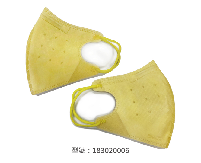 3D立體口罩-細繩/成人(米黃色)